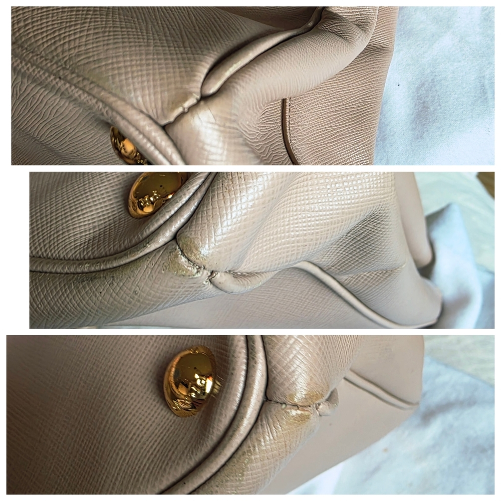 Prada Women's Tan Leather Tote Bag - Picture 16 of 16